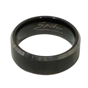 Spikes Tungsten Carbide Men’s Black Size 10 Wedding Ring Band Jewelry‎